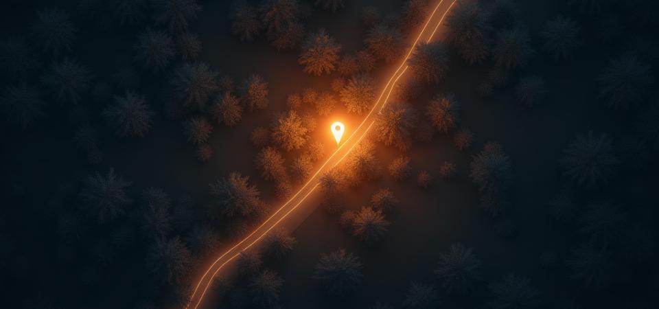 Map showing Betty Louise Gossler's roastery location in Morgantown, WV, pin at 114 Hickory Ln.